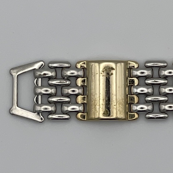 ge Coro Pegasus Weave Pattern Gold Tone Bracelet 7" Signed - Picture 8 of 9